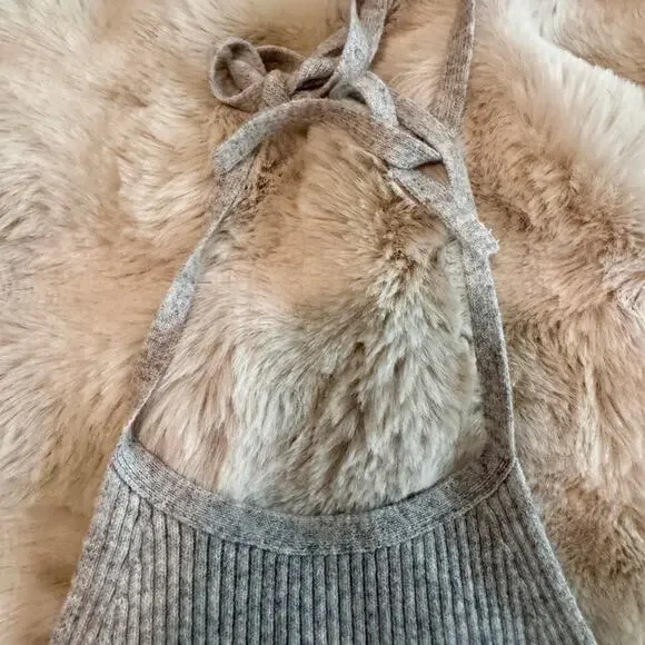 Anthropologie Gray Ribbed Tank Top - Picture 7 of 8